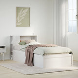 Bed Frame without Mattress White 100x200 cm Solid Wood Pine 3323432