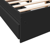 Bed Frame with Drawers without Mattress Black 120x200 cm 3280665