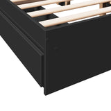 Bed Frame with Drawers without Mattress Black 140x200 cm 3280658