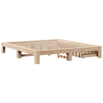 Bed Frame without Mattress 200x200 cm Solid Wood Pine 3308987