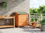 Garden Shed with Roof Brown 59 x 56 x 113.5 cm Solid Fir Wood 42033439