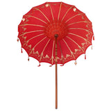 Balinese Parasol Red x 260 cm Cotton and Wood 42006458
