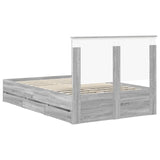 Bed Frame with Drawer Grey Sonoma 120 x 190 cm Engineer Wood 3411143
