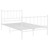 Bed Frame without Mattress White Metal 120x200 cm 324953