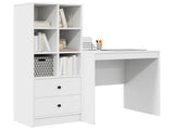Desk with Drawer with Shelf with Storage 2 pcs White 3337345