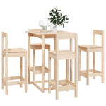 5 Piece Bar Set Solid Wood Pine 3124742
