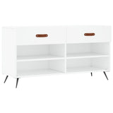 Shoe Bench White 102x35x55 cm Engineered Wood 829708