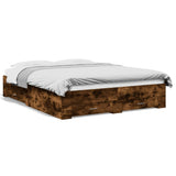 Bed Frame with Drawers without Mattress Smoked Oak 160x200 cm 3280374