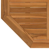 Table Top 80x80x2.5 cm Octagonal Solid Wood Teak 366666