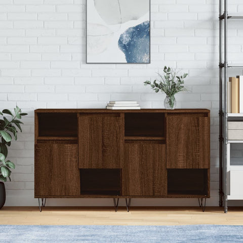 Sideboards 2 pcs Brown Oak Engineered Wood 3190132