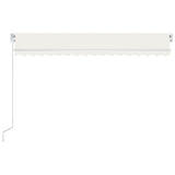 Manual Retractable Awning with LED 400x350 cm Cream 3068982