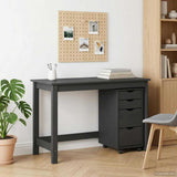 Desk and Rolling Cabinet Set MOSS 2 pcs Grey 3438792