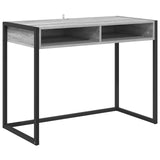 Desk with Storage Grey Sonoma 100 x 50 x 75 cm Engineered Wood 886477