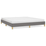 Bed Frame without Mattress Dark Grey 180x200cm Super King Fabric 349837