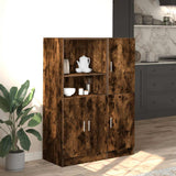 2 Piece Kitchen Cabinet Set Smoked Oak Engineered Wood 3324146