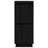 Sideboards 2 pcs Black 31.5x34x75 cm Solid Wood Pine 813389