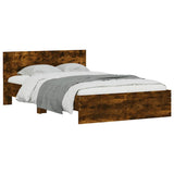 Bed Frame Smoked oak Engineered wood, plywood Double Bed Frame 3207620