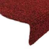 Stair Mats Self-adhesive 15 pcs 65x21x4 cm Bordeaux Red Half Round Large 132700
