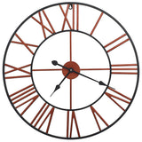 Wall Clock Metal 58 cm Red 283864