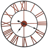 Wall Clock Metal 58 cm Red 283864