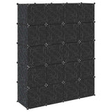 Storage Cube Organiser with 20 Cubes and Hanging Rods PP 4019586