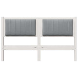 Upholstered Headboard White 140 cm Solid Pine Wood 879068