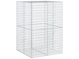 Gabion Basket with Cover 100x100x200 cm Galvanised Iron 3295225