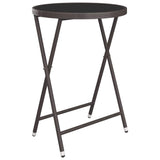 Garden Bistro Set Brown Poly rattan Medium Removable Covers 3095927