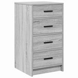 Dressing Table with Mirror Lights 3 pcs Grey Engineered wood 3334223