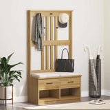 Hall Tree SANDNES 87x40x159.5cm Solid Wood Pine 4010491