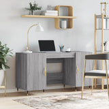 Desk Grey Sonoma 140x50x75 cm Engineered Wood 829530