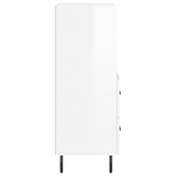Sideboard High Gloss White 34.5x34x90 cm Engineered Wood 828686