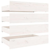 Bed Frame without Mattress with Drawers White Double 3103545