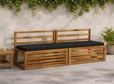 2-Piece Bench Cushions VUGHT 2 pcs 100% Polyester Black 951415