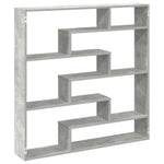 ZNTS Wall Cube Shelf 7 Compartments Concrete Grey Engineered Wood 860025