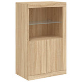 Sideboard with LED Lights Sonoma Oak 162x37x100 cm 3209172
