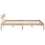 Bed Frame without Mattress Solid Wood Super King 810162