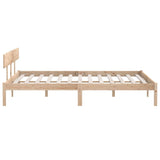 Bed Frame without Mattress Solid Wood Super King 810162