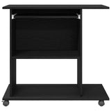 Computer Desk Black Oak 80x50x75 cm Engineered Wood 862500