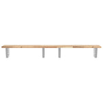 ZNTS Basin Shelf Wall Mounted Steel and Solid Wood Acacia 3302678