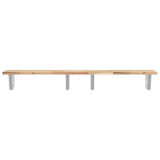 ZNTS Basin Shelf Wall Mounted Steel and Solid Wood Acacia 3302678