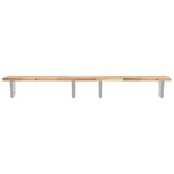 Basin Shelf Wall Mounted Steel and Solid Wood Acacia 3302678