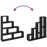 Room Divider Bookcase Black Oak 143.5 x 29 x 143.5 cm 886274