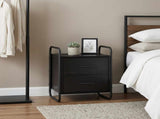 Hanging Bedside Cabinet Black Oak 40 x 30 x 50 cm 8013542