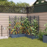 Garden Planter 5 pcs Grey 120 x 120 x 126 cm PP 42002878