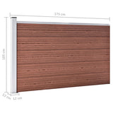 Garden Fence WPC 175x105 cm Brown 49074