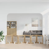 Dog Gate with Stands 6 pcs Artisan Oak 80 x 80 cm 892090