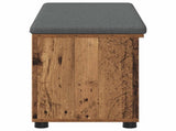 Hall Bench Old Wood 100 x 38 x 46 cm Engineered Wood and Fabric 891518