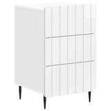 Bedside Cabinet High Gloss White 43x 41 x 68 cm Engineered Wood 894329