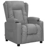 Recliner Chair Grey Faux Leather 339072